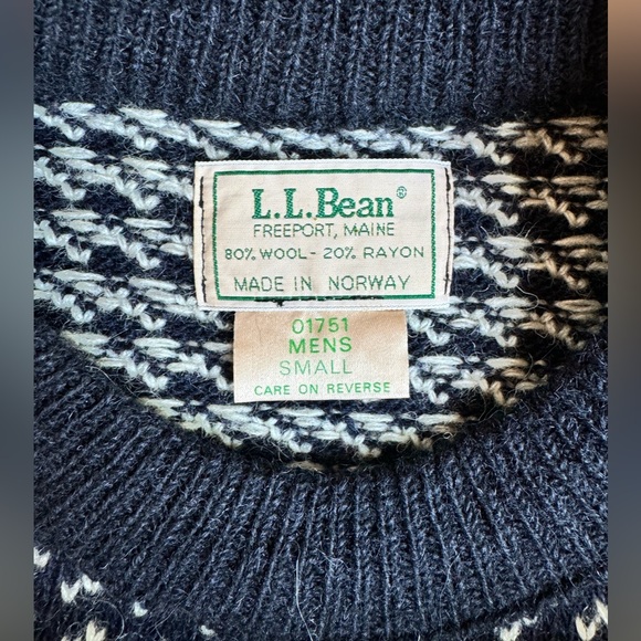 Vintage L.L. Bean Sweater Men’s Small - Picture 3 of 5